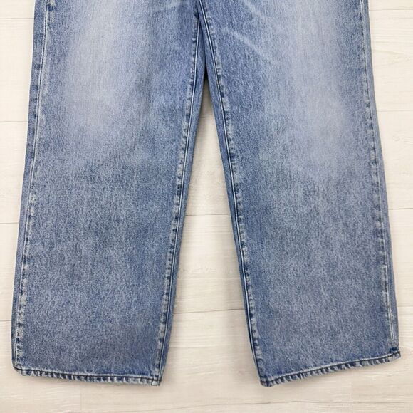 Rivet & Thread Madewell Jeans Women 31 High Rise Wide Leg Mason Light Wash Blue - Picture 4 of 16